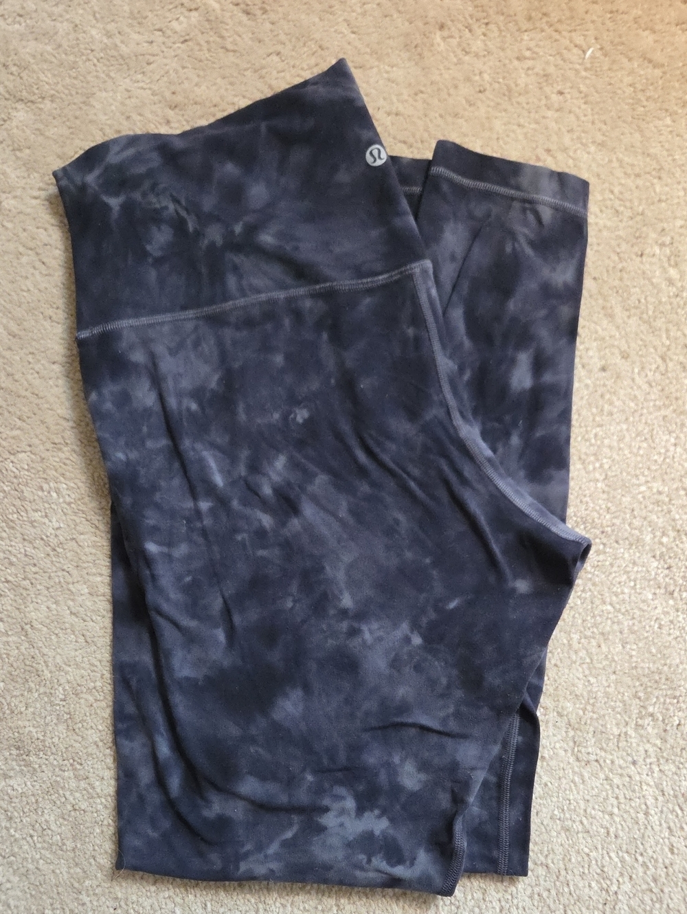 lululemon athletica Black Tie-Dye leggings Sz 14